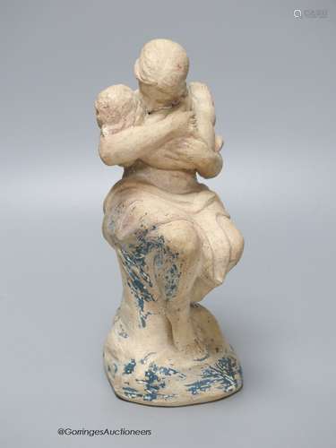 A Julian Bell terracotta figure of mother and child, with tr...