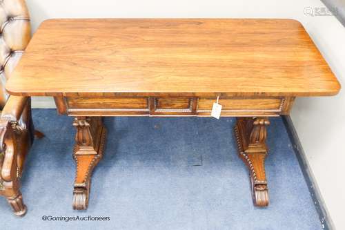 A William IV rosewood centre table, width 130cm, depth 59cm,...