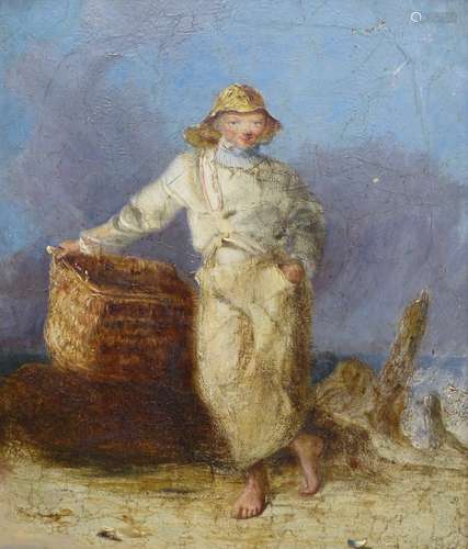 English School, circa 1800, oil on canvas, Oyster fisherman,...