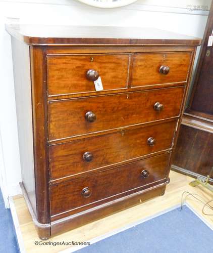 A Victorian mahogany chest of drawers, width 103cm, depth 50...