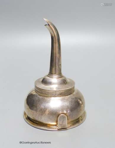 A George III silver wine funnel, Charles Aldridge, London 17...