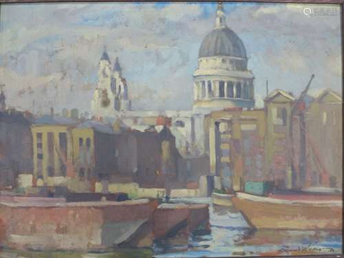 § Edward Wesson (1910-1983), oil on board, St Paul's Cathedr...