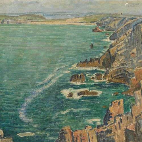 Maurice Mathey (1878-1975) Côte du Finistère, huile sur toil...