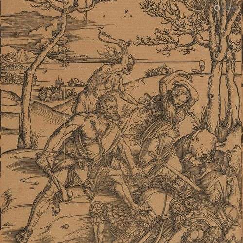 Albrecht Dürer (1471-1528) Hercule et Cassus, estampe, 40x28...