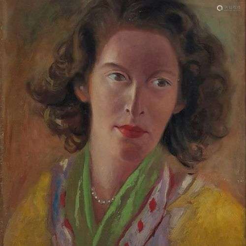 Henri Achille Chopard (1914-1990) Portrait de femme, huile s...