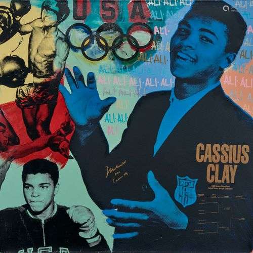 Steve Kaufman (1960) Muhammad Ali, sérigraphie et huile sur ...