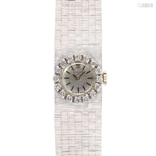 Tissot, montre-bracelet ronde mécanique sertie de diamants (...