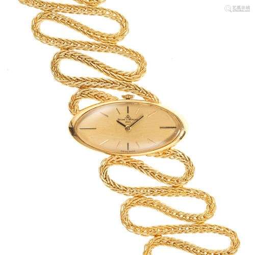 Baume & Mercier, montre-bracelet ovale oblique mécanique Cad...