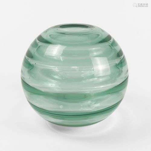 Vase boule par Andries Dirk Copier, pour Glasfabriek Leerdam...