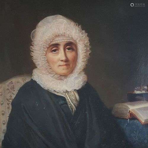 Ecole genevoise du XIXe s Portrait de Madame Isaac Vernet né...