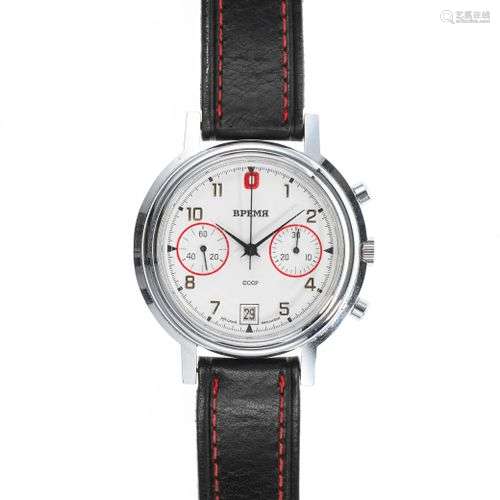 Bpemr, montre chronographe ronde automatique Cadran blanc, a...