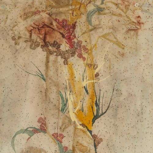 Tseng-Ying Pang(1916-1997) Twigs and leaves, aquarelle sur p...