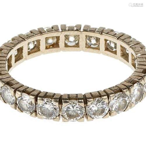 Alliance tour complet sertie de diamants (env. 1,6 ct) Or gr...