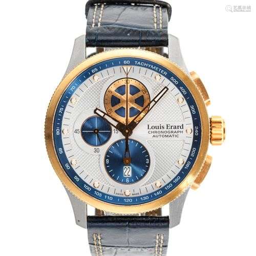 Louis Erard, montre chronographe ronde automatique Cadran ar...