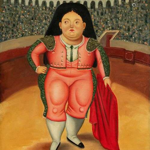 D'après Fernando Botero (1932) Toréador, huile sur toile, 70...