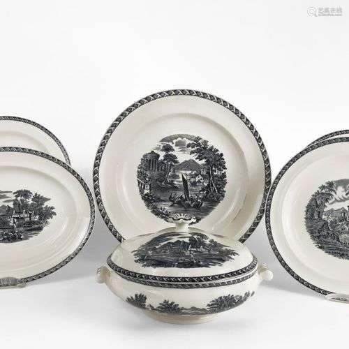 Partie de service, Wedgwood comprenant: 12 assiettes à dîner...