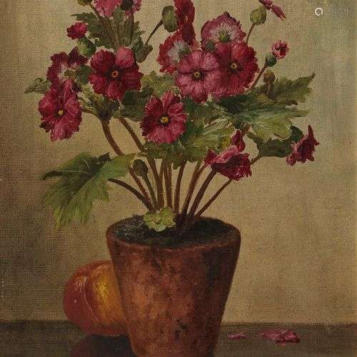 Piet Johannes Cottaar (1878-1950) Fleurs, huile sur toile ma...