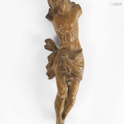 Christ crucifié, XVIIIe-XIXe s Bois sculpté, H 31 cm