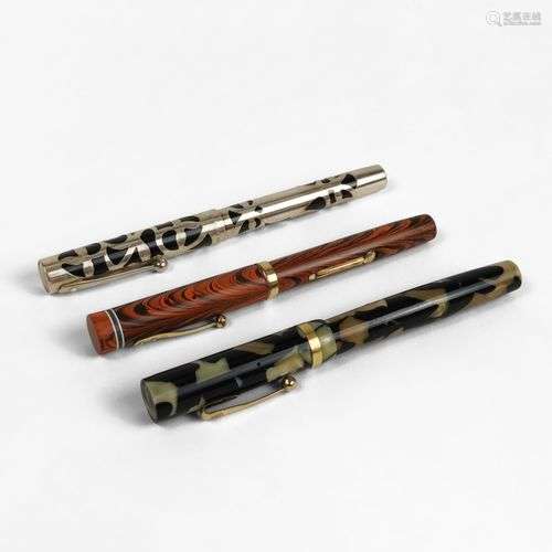 Schaeffer, Waterman et Weidlich, lot de trois stylo-plumes L...