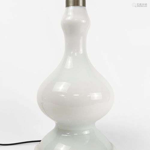 Lampe, Holmegaard, Suède Opaline blanche, H 50 cm