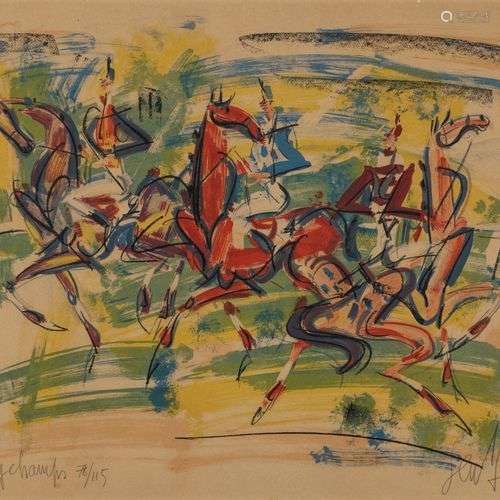 Gen Paul (1895-1975) Longchamp, lithographie numérotée 78/11...