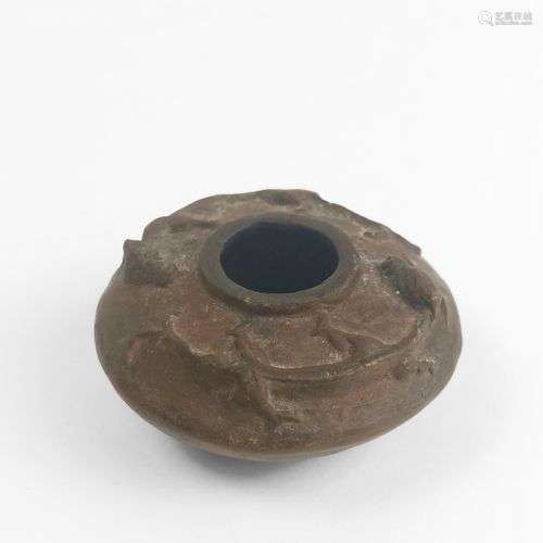 Pot à encre, Chine, dynastie Ming (1368-1644) Terre cuite à ...