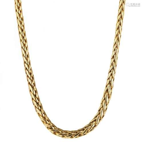 Collier à maille palmier en chute Or 750, L 42 cm, 48 g