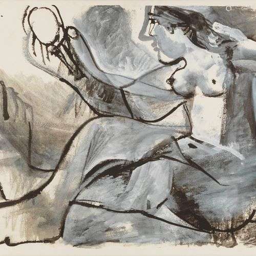 D'après Picasso reproduction Femme nue, gravure sur papier, ...