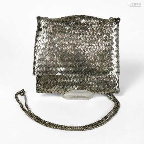 Pochette tissage d'argent L 14x14 cm, 270 g