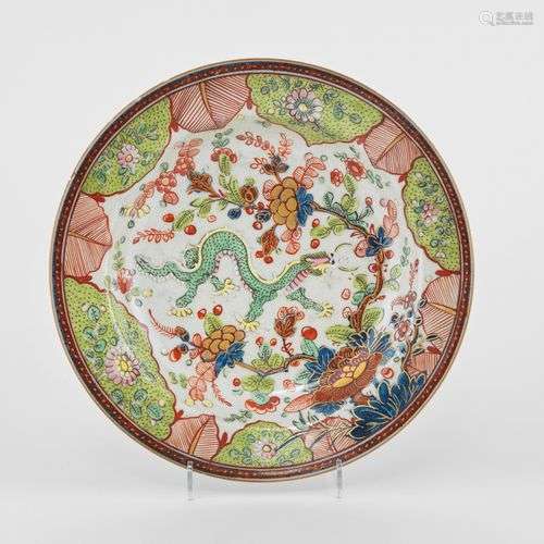 Assiette à décor de dragon, Chine ou Japon, XIXe s Porcelain...