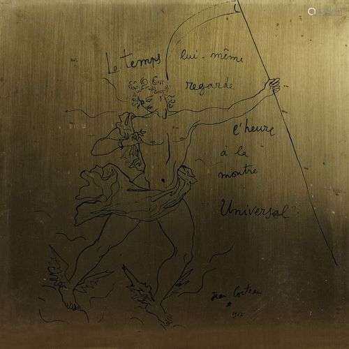 D'après Jean Cocteau (1889-1963) Le temps lui-même regarde l...