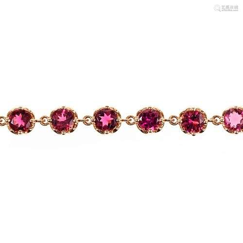 Bracelet rivière serti de tourmaline taille brillant (env. 4...