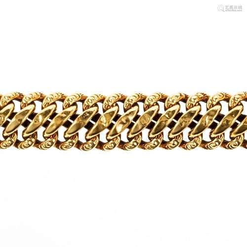 Bracelet à maille gourmette Or 750, L 20 cm, 19 g