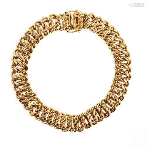 Bracelet à maille gourmette Or 750, L 21 cm, 23 g