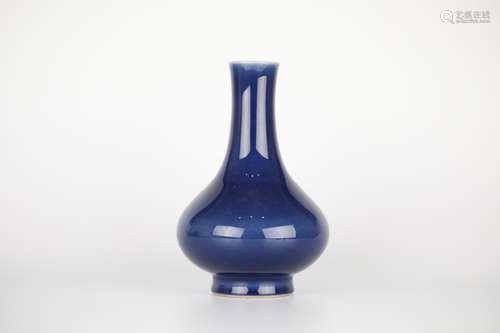 18th,Sapphire Blue Glazed Porcelain Bottle