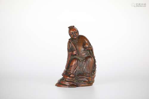 19th,Bamboo carving figure ornaments