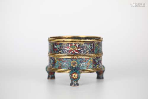 18th,Cloisonne Tripod Stove