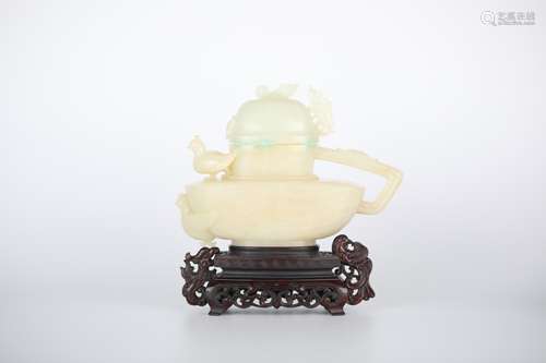 18th,Hetian Jade Phoenix Head Pot