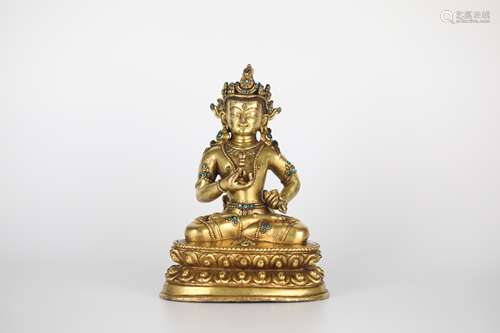 Yuan,Gilt bronze Buddha statue