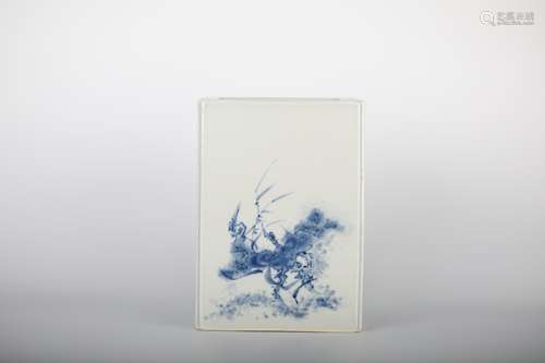 19th,Wangbu blue and white pen holder