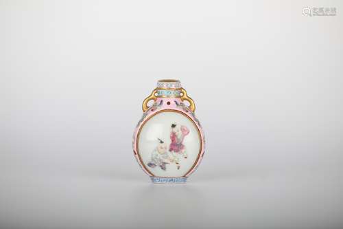 18th,Pastel Character Snuff Bottle