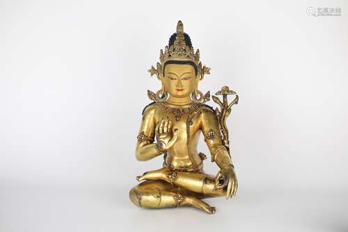 Ming, Gilt Bronze Buddha Statue