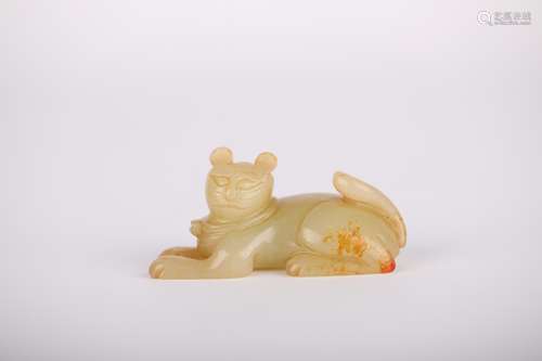 Ming，Hetian jade cat