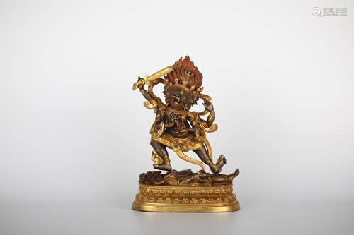 18th,Gilt bronze Buddha statue