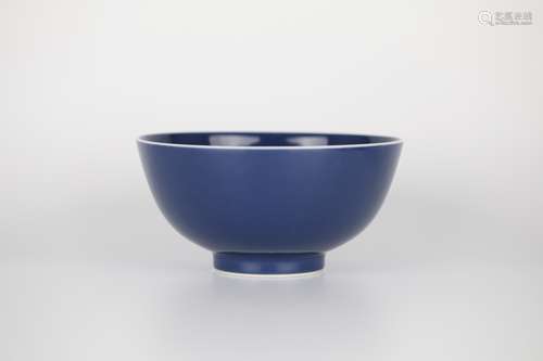 17th,Blue glaze bowl