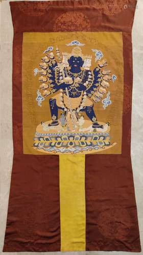 19th,Embroidery thangka