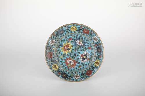 Ming，Cloisonne Flower Plate