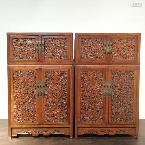 18th,A pair of huanghuali cabinets