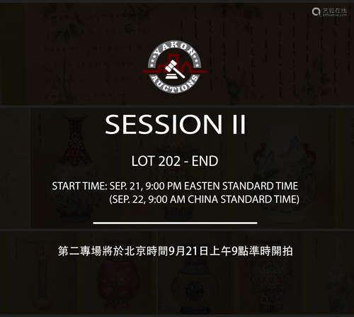 BREAK BEFORE SESSION II       SESSION II: LOT 202 - END, 09....