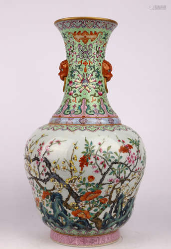 FAMILLE ROSE VASE